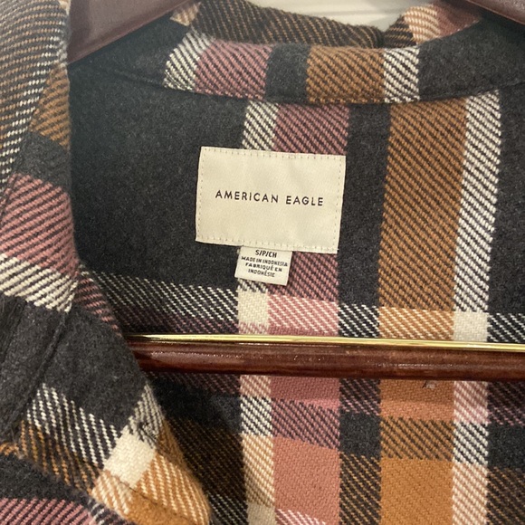 American Eagle Outfitters Women’s Oversized Flannel Shacket Size Small - Picture 2 of 5